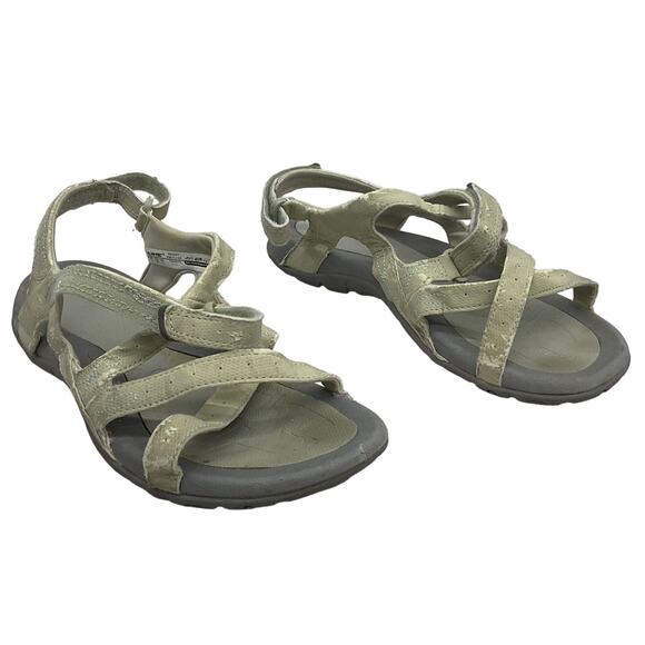 Women's Hi-Tec Green Flat Sandals, Synthetic, Size 9, Preowned - Picture 1 of 6